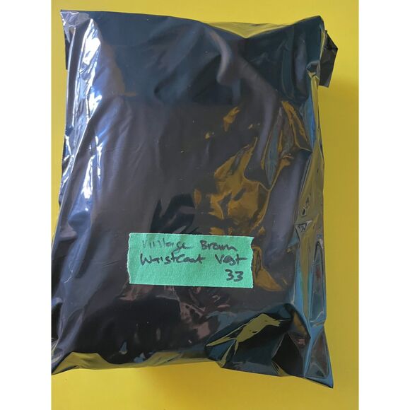 Vintage Villa Classico Brown Leather Button Up Vest Tank  Mens Size XL - Picture 9 of 9